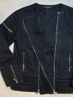 Balmain denim moto jacket - Gem